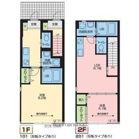 ELEPHANTⅢ(1K/1階)の間取り写真