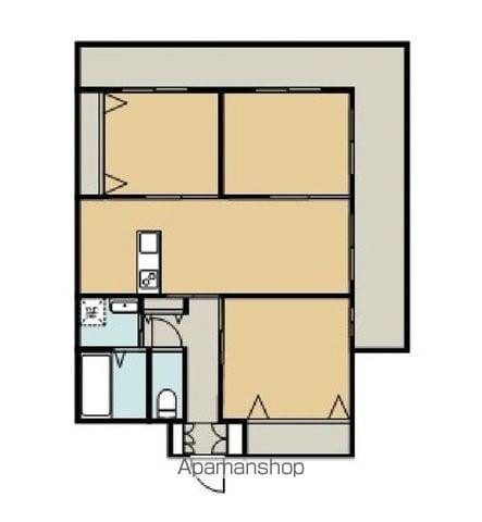 コンフォートソベ(3LDK/4階)の間取り写真