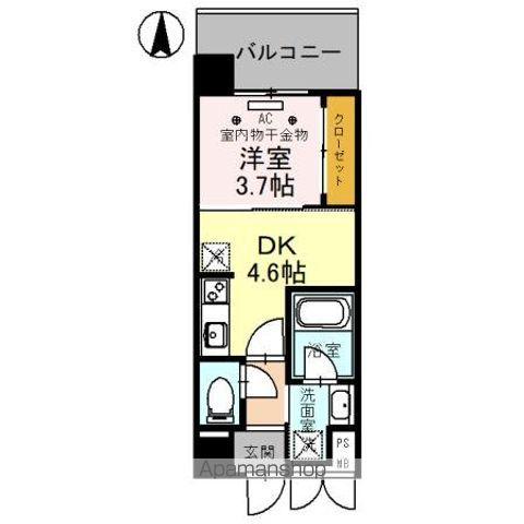 ELSIA SHINOSAKA(1DK/7階)の間取り写真