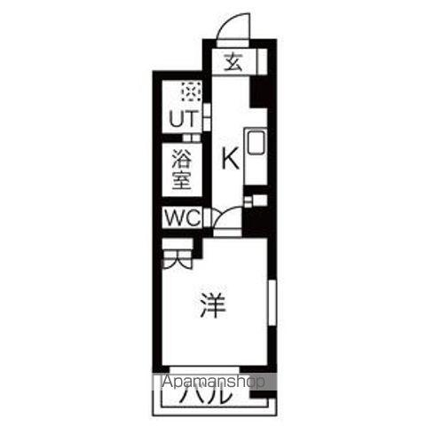 カーサ・トダ(1K/1階)の間取り写真