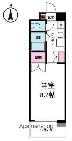 ジョイフル第2朝生田(1DK/2階)の間取り写真