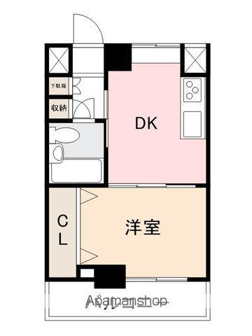 ダイアパレス栗林公園南(1DK/5階)の間取り写真