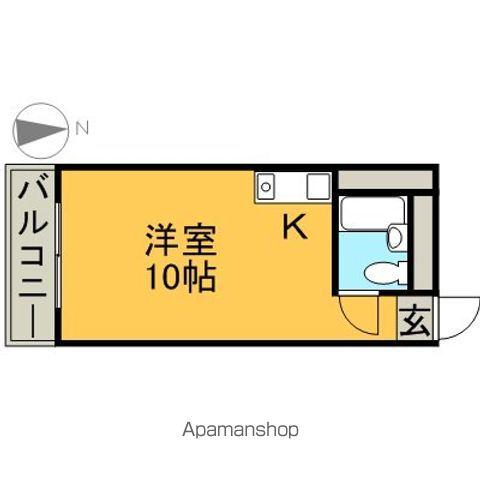 ツインズ1991(ワンルーム/5階)の間取り写真