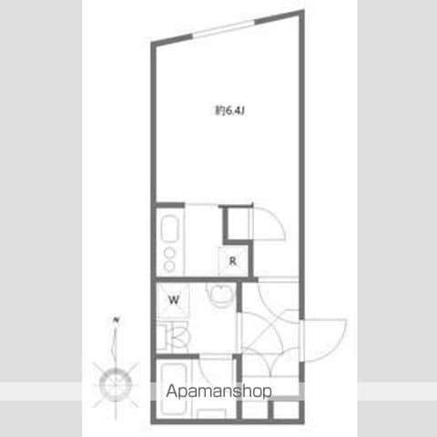 ルーデンスときわ台Ⅱ(1K/4階)の間取り写真