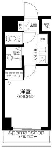 菱和パレス明大前壱番館(1K/4階)の間取り写真