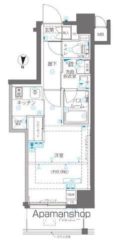 ZOOM錦糸町(1K/8階)の間取り写真