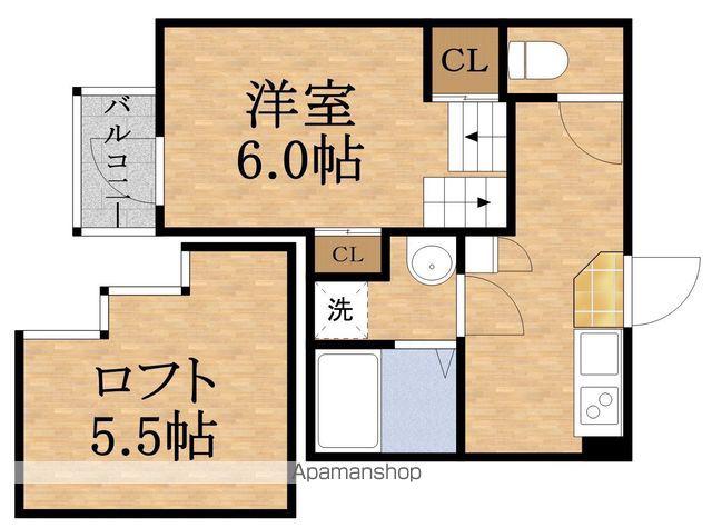 アヴニール野江内代(1K/1階)の間取り写真