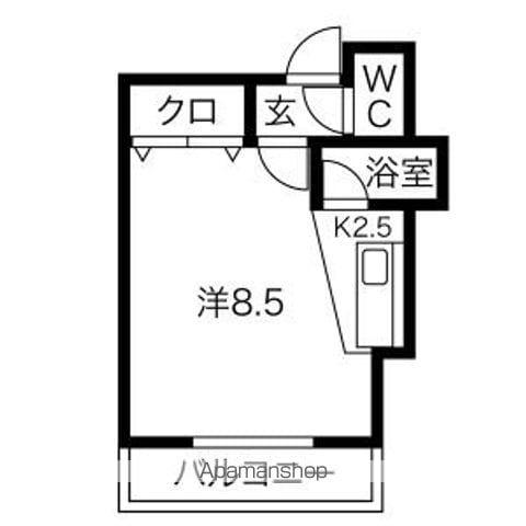 るぱれ美園壱番館(1K/2階)の間取り写真