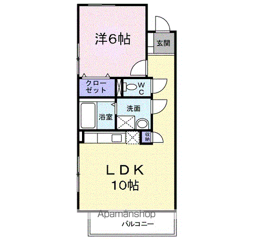 アンシャンテ(1LDK/2階)の間取り写真