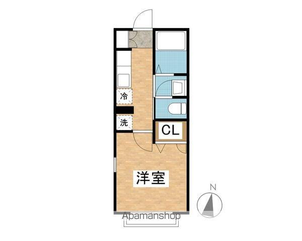 カーサ・フェリーチェ(1K/1階)の間取り写真