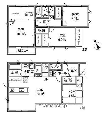 湖西線 堅田駅 徒歩11分 2階建 築12年(4LDK)の間取り写真