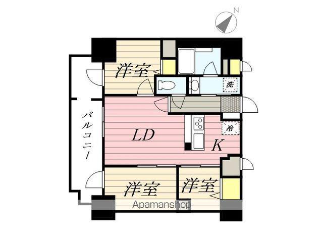MODERN PALAZZO天神南Ⅱ(3LDK/10階)の間取り写真