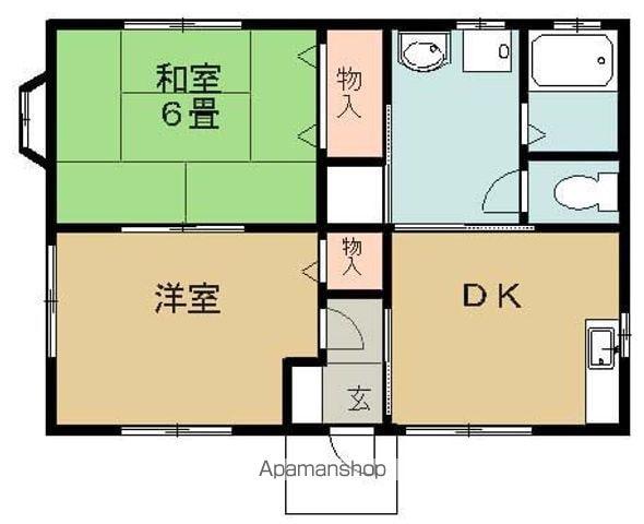 TSハウス(2DK/1階)の間取り写真