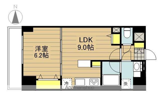 VERDE NOIR(1LDK/2階)の間取り写真