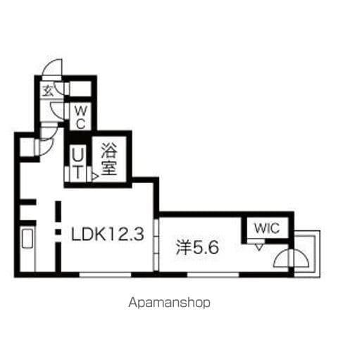 レジデンス北18条(1LDK/3階)の間取り写真