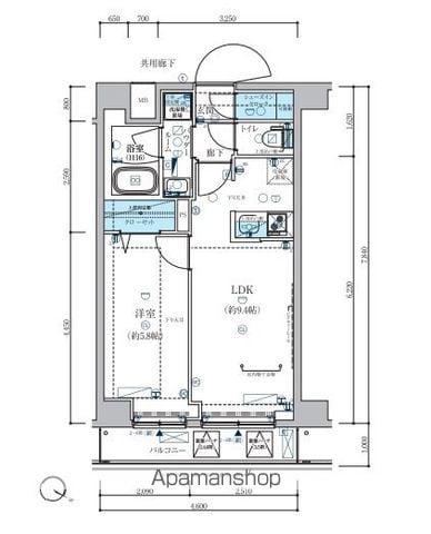 メインステージ板橋志村Ⅲ(1LDK/3階)の間取り写真