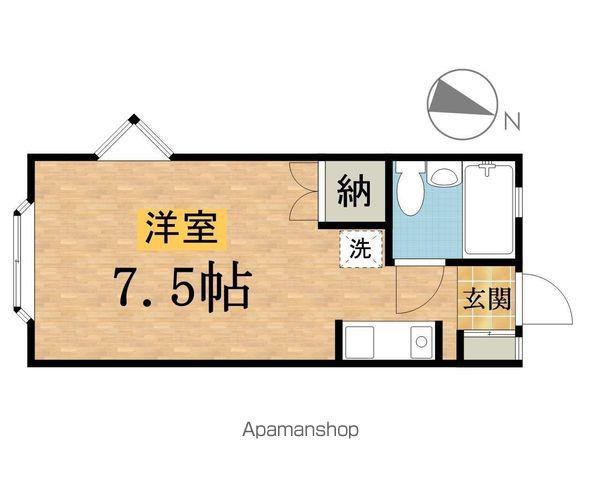 メゾン片倉(ワンルーム/1階)の間取り写真