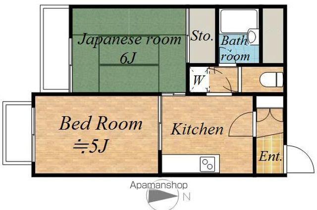 レヂオンス三鷹(2K/2階)の間取り写真