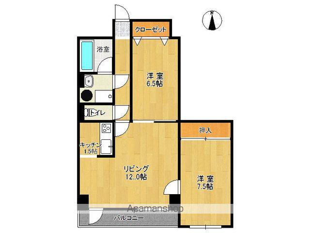 大通11丁目ビル(2LDK/4階)の間取り写真