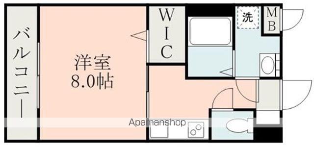 LUZ県立大学前(1K/4階)の間取り写真
