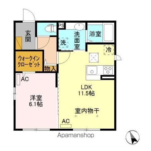 プレミアム(1LDK/1階)の間取り写真