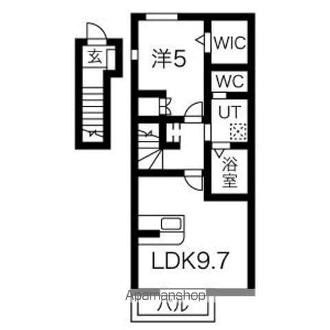 KOSMOSⅡ(1LDK/2階)の間取り写真