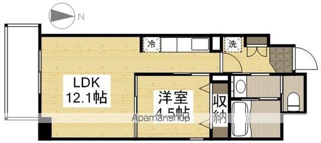 STUDIO昭和町(1LDK/11階)の間取り写真