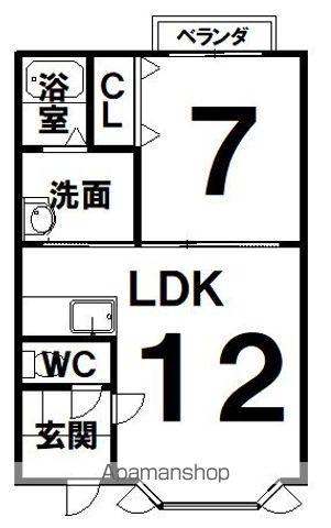 YS FIELDⅡ(1LDK/1階)の間取り写真