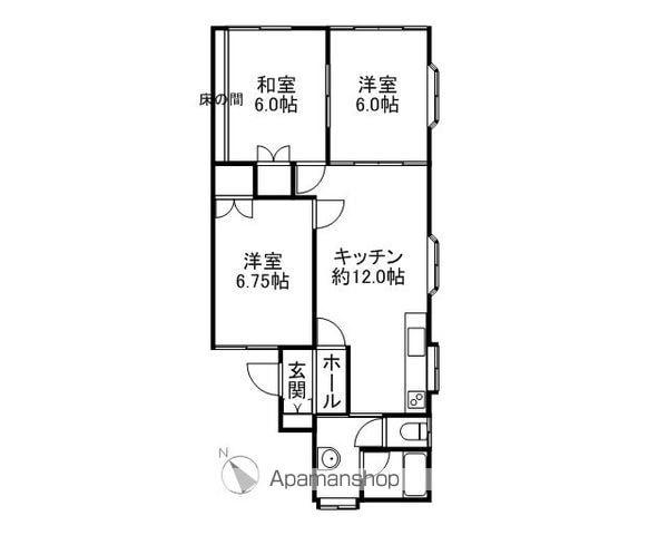 リラハイツ鳥居(3LDK/2階)の間取り写真