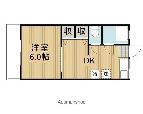 高松ハウス(1DK/2階)の間取り写真