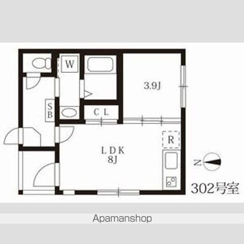 ケーアンドケー(1LDK/3階)の間取り写真
