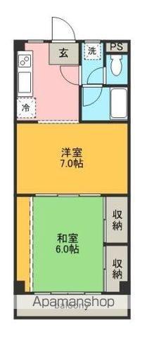 メゾンアルパ宮町(2K/2階)の間取り写真