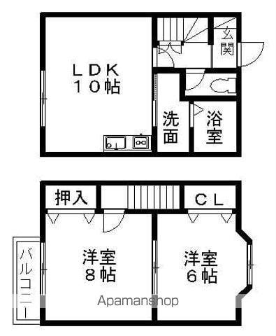 アペリーレ２１(2LDK)の間取り写真