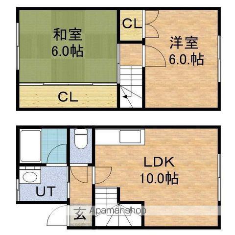 ハウス55(2LDK/1階)の間取り写真