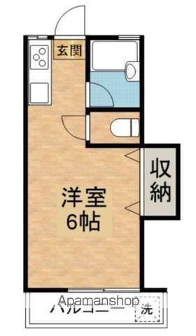 ローゼ小川(ワンルーム/1階)の間取り写真
