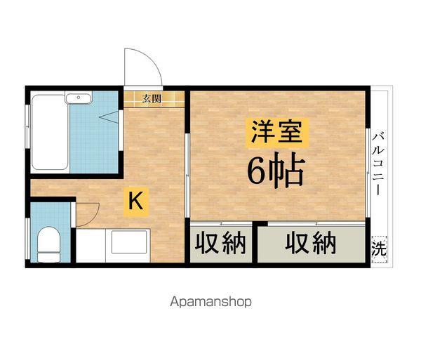 丹木コーポ(ワンルーム/2階)の間取り写真
