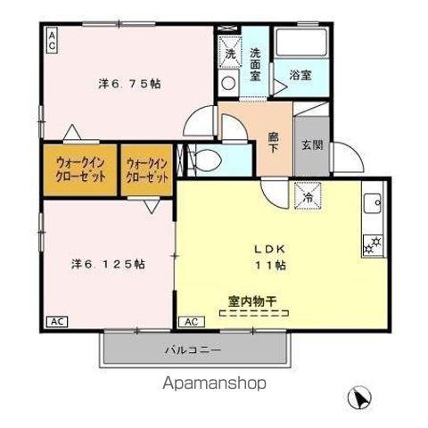 メゾンはなみずきB(2LDK/2階)の間取り写真