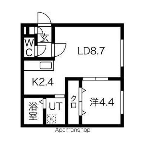 グランデール新札幌Ⅱ(1LDK/3階)の間取り写真