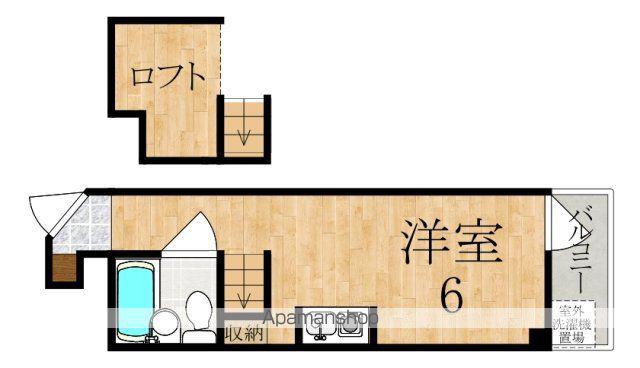 BELL ONE B(ワンルーム/4階)の間取り写真
