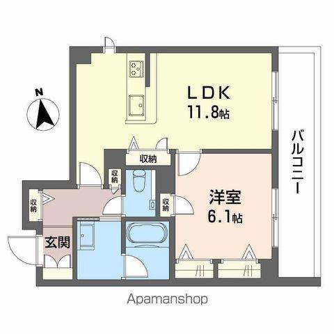 スカイ ウィング(1LDK/3階)の間取り写真
