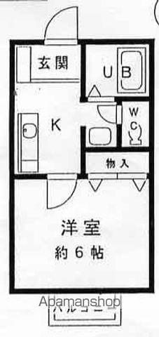 メイプルハイツ(1K/1階)の間取り写真