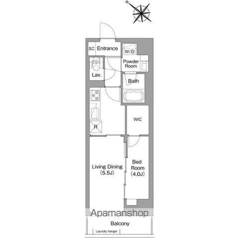 コンフォリア・リヴ豊洲キャナル(1LDK/10階)の間取り写真