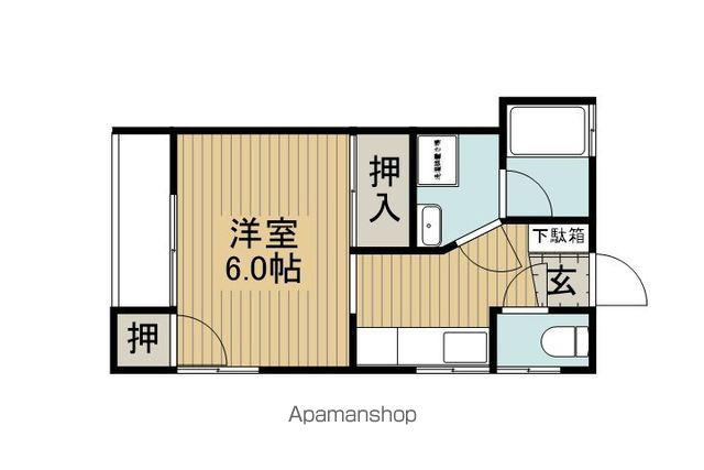 コーポかえで(1K/2階)の間取り写真