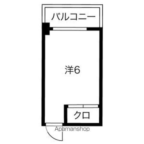 覚王山ドミトリー河合ビル(ワンルーム/4階)の間取り写真