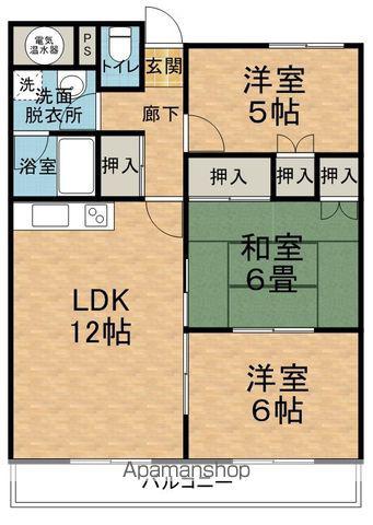 エクセルとよしな(3LDK/3階)の間取り写真