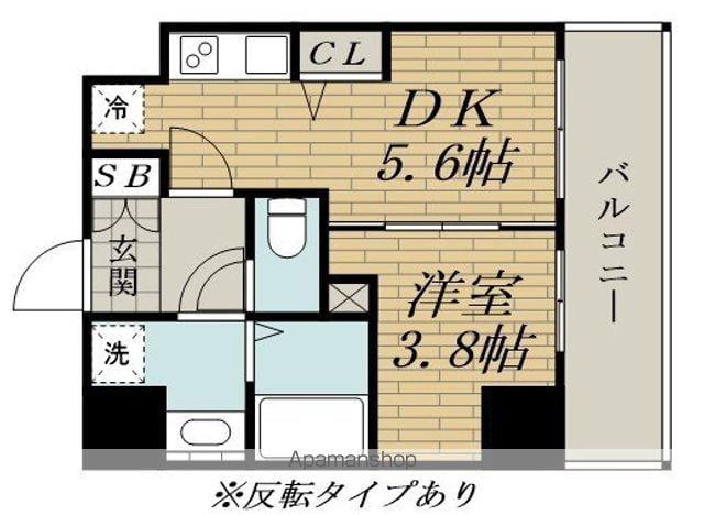 リヴェント福島野田(1DK/5階)の間取り写真