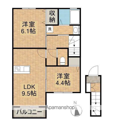 エスポアルーチェ大塚(2LDK/2階)の間取り写真