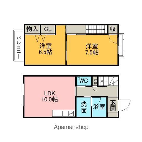 ピースフルタウンＡ(2LDK)の間取り写真