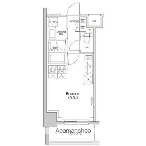 ザ・パークハビオ東長崎(ワンルーム/4階)の間取り写真