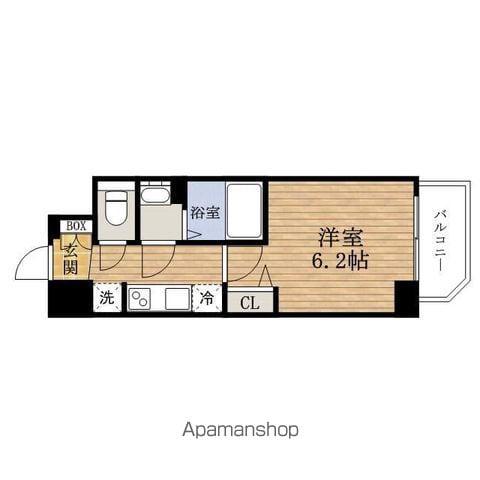 PRESSANCE長堀通グレイタス(1K/3階)の間取り写真